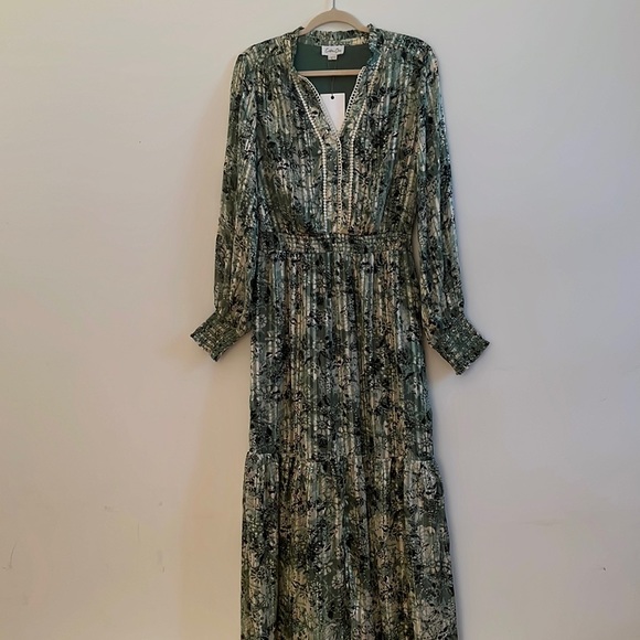 Cotton Club (Amsterdam) Dresses | Cotton Club Long Front Slit Maxi Dress (M/L) | Color: Green | Size: L | Merrycm89'S Closet